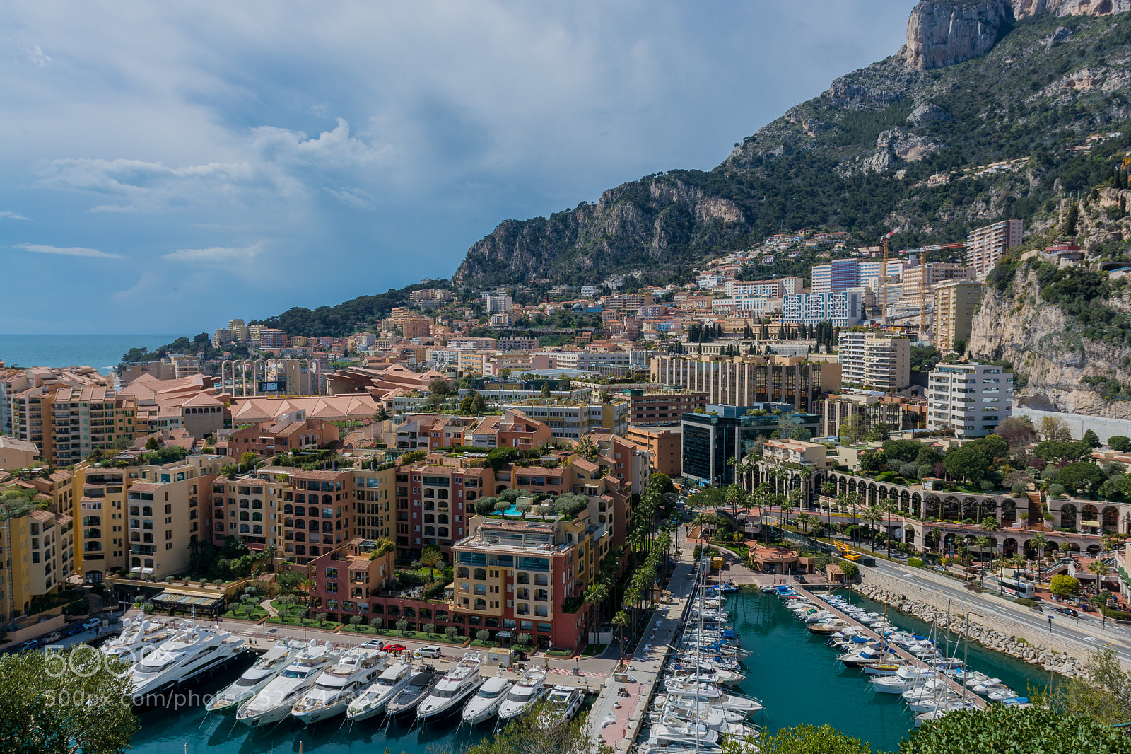 Nikon D5200 sample photo. Fontvieille harbour panorama montecarlo photography