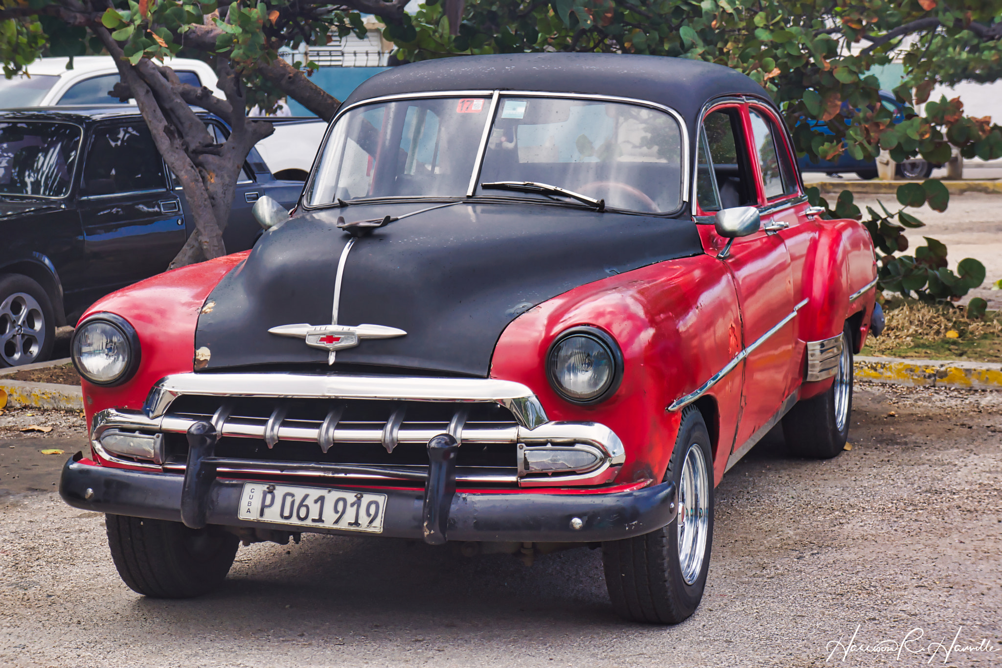 Hasselblad Lunar sample photo. Red & black chevy photography