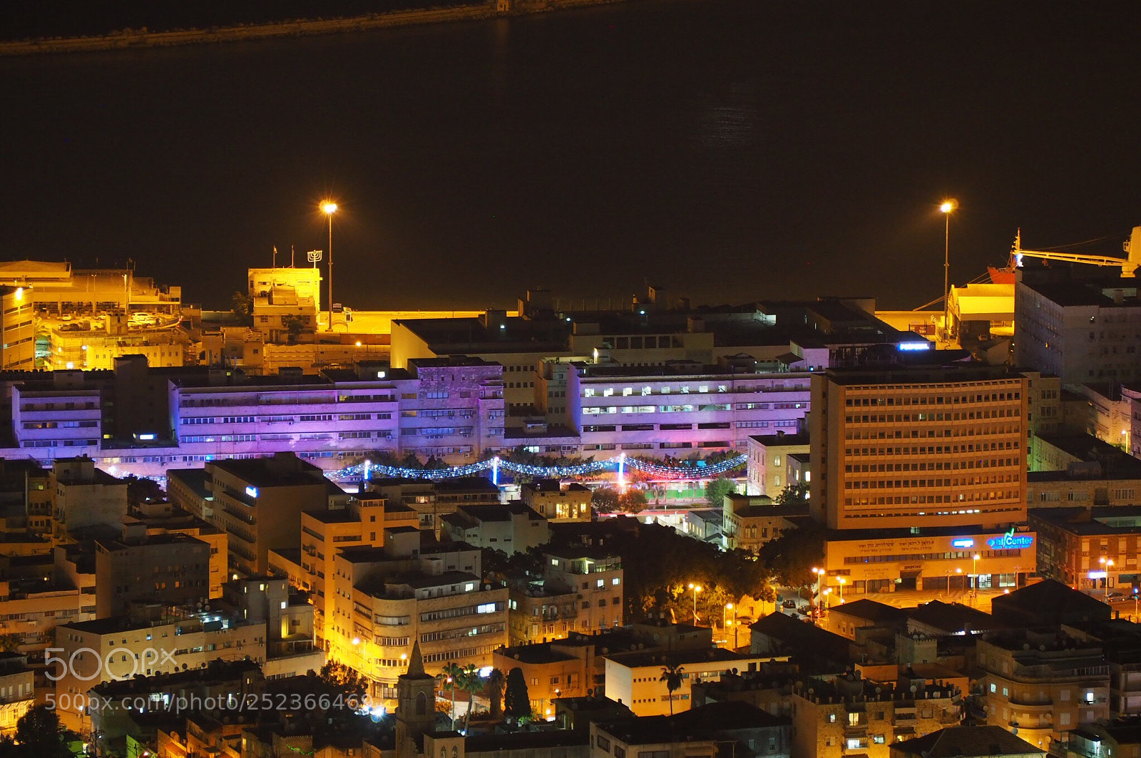 Olympus OM-D E-M10 II sample photo. Night haifa photography