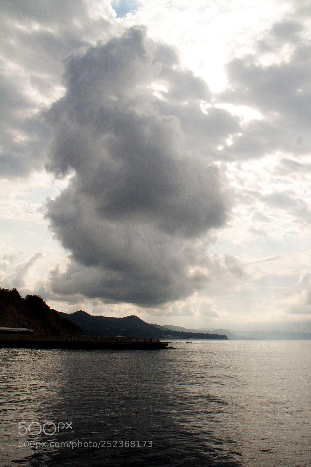Canon EOS 50D sample photo. Stormy clouds over sea photography