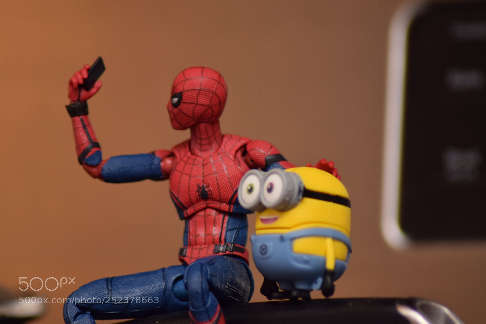 Nikon D5300 sample photo. Spidey say cheese minion photography
