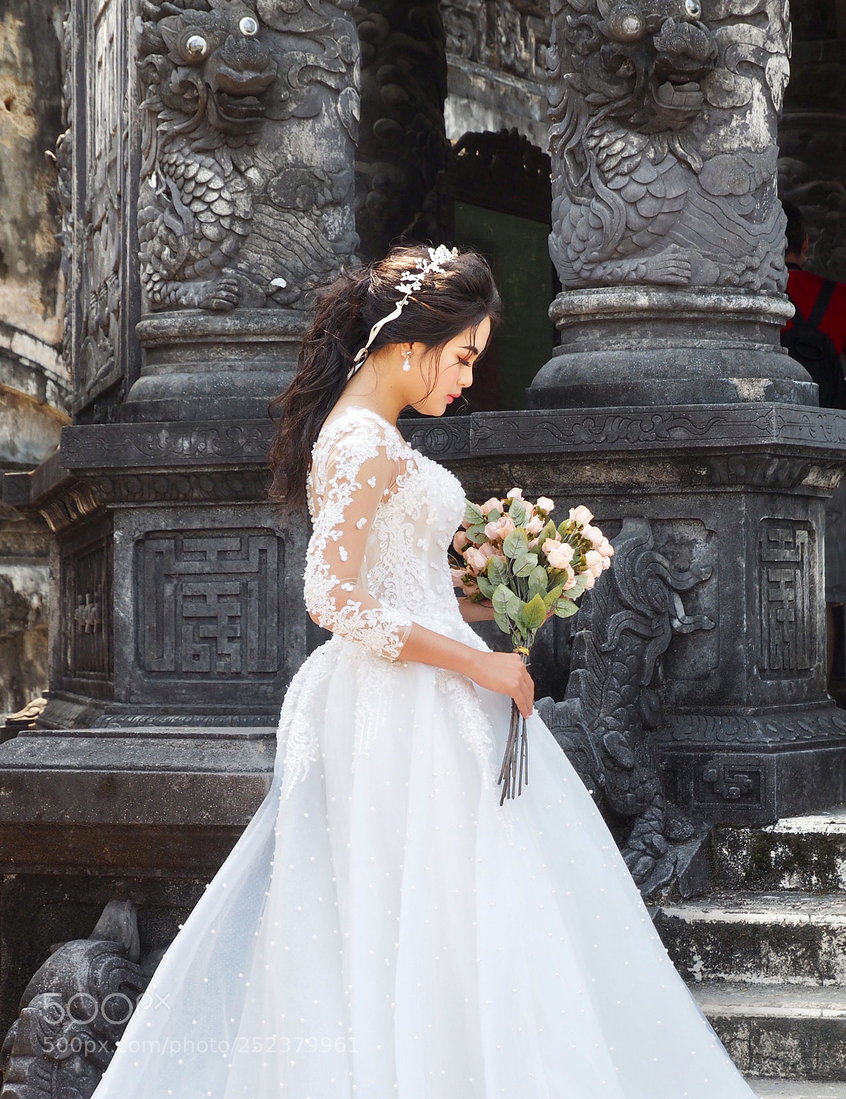 Olympus OM-D E-M1 sample photo. Shy bride photography