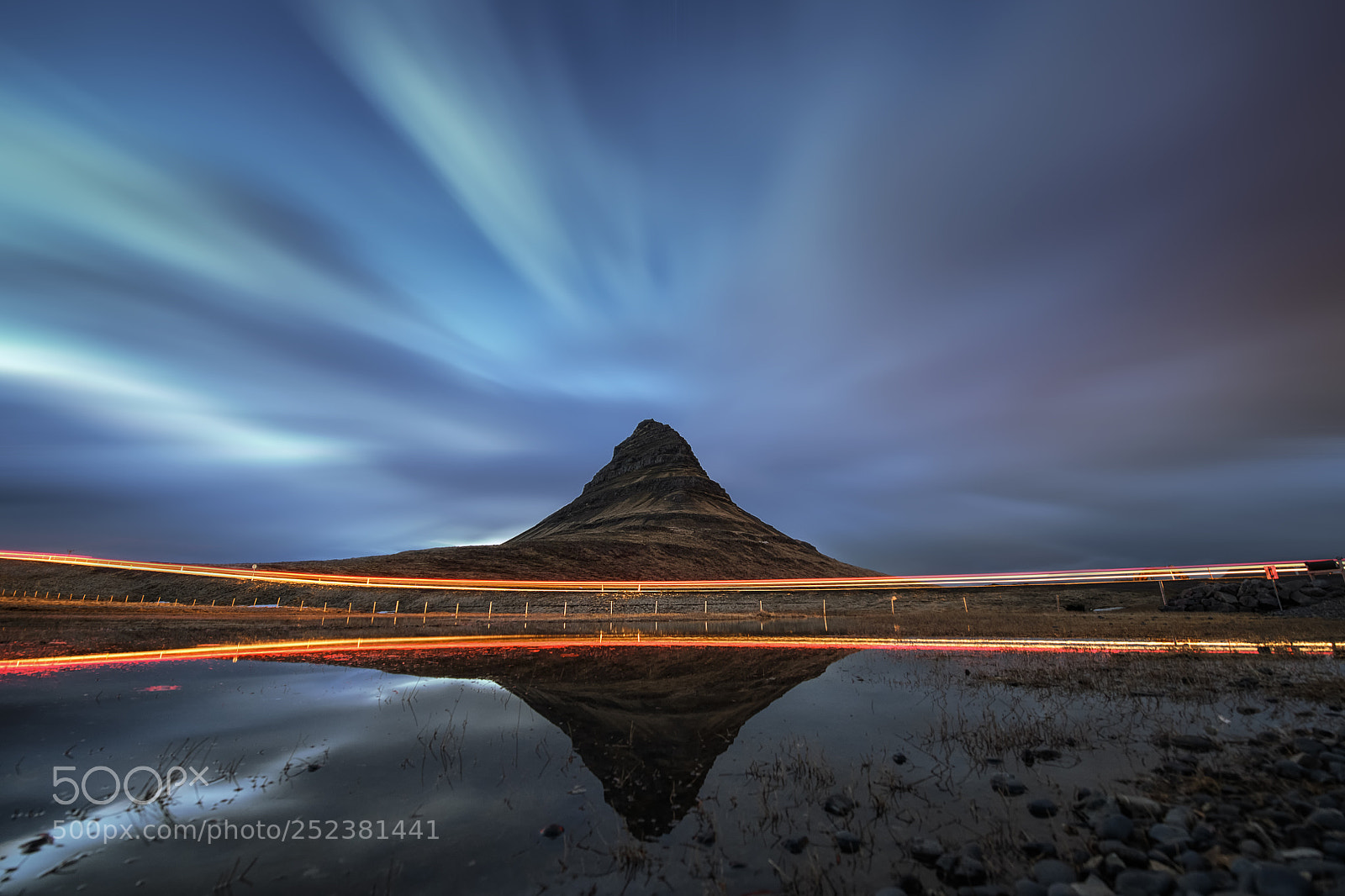 Nikon D850 sample photo. Reflection of kirkjufell mountain photography