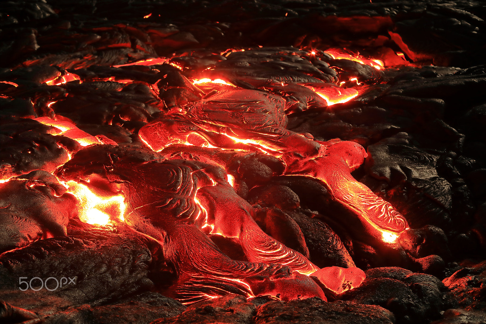 Canon EF 50mm F1.4 USM sample photo. Lava flow at kilauea photography