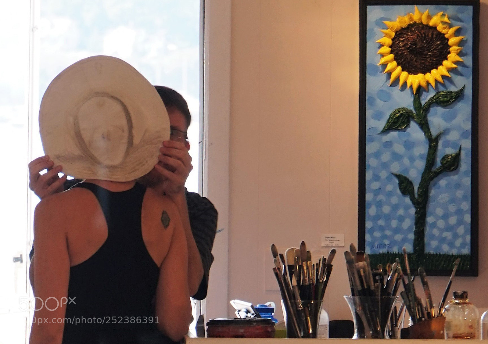 Sony a6500 sample photo. Art gallery customers photography