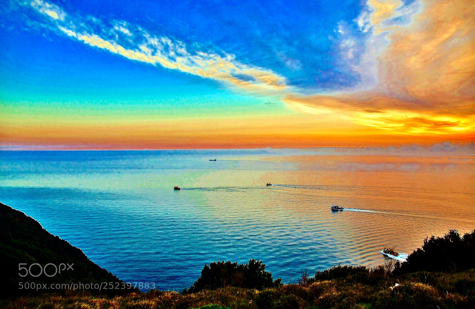 Nikon D7000 sample photo. Sunrise and fishing boats photography