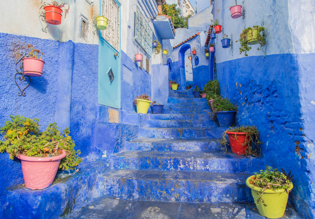 Magical Moroccan Blue Stairs by Matt MacDonald on 500px.com
