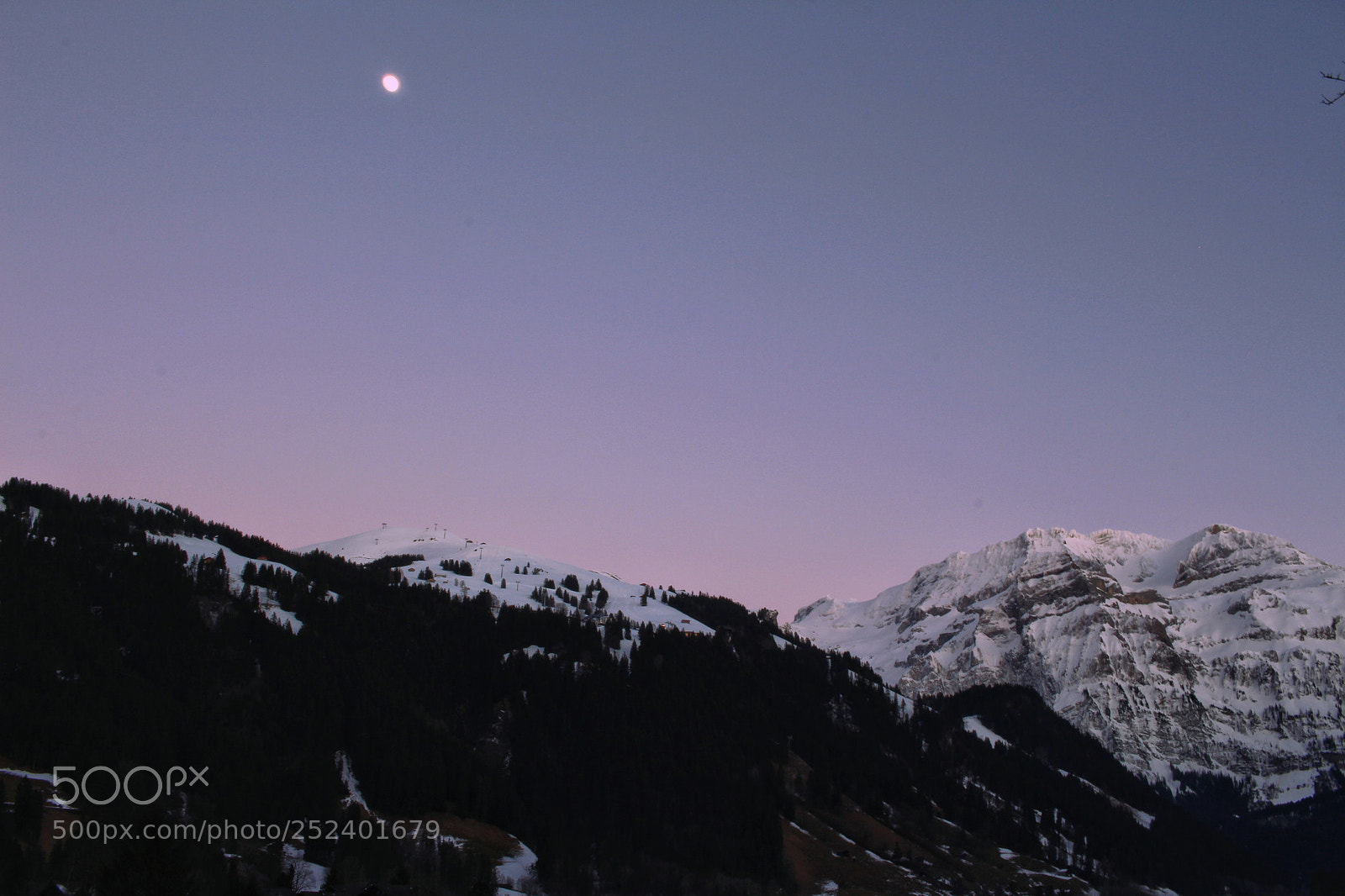 Canon EOS 700D (EOS Rebel T5i / EOS Kiss X7i) sample photo. Moon and mountains photography