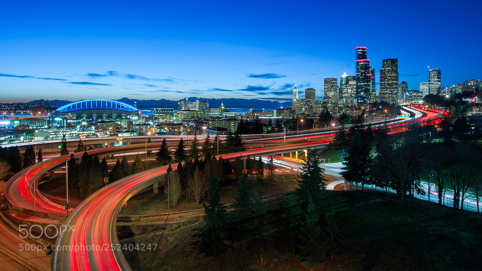 Nikon D700 sample photo. Seattle at dusk photography