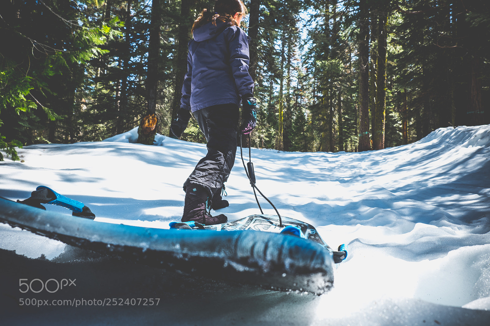 Fujifilm X-T2 sample photo. Sledding in the snow. photography