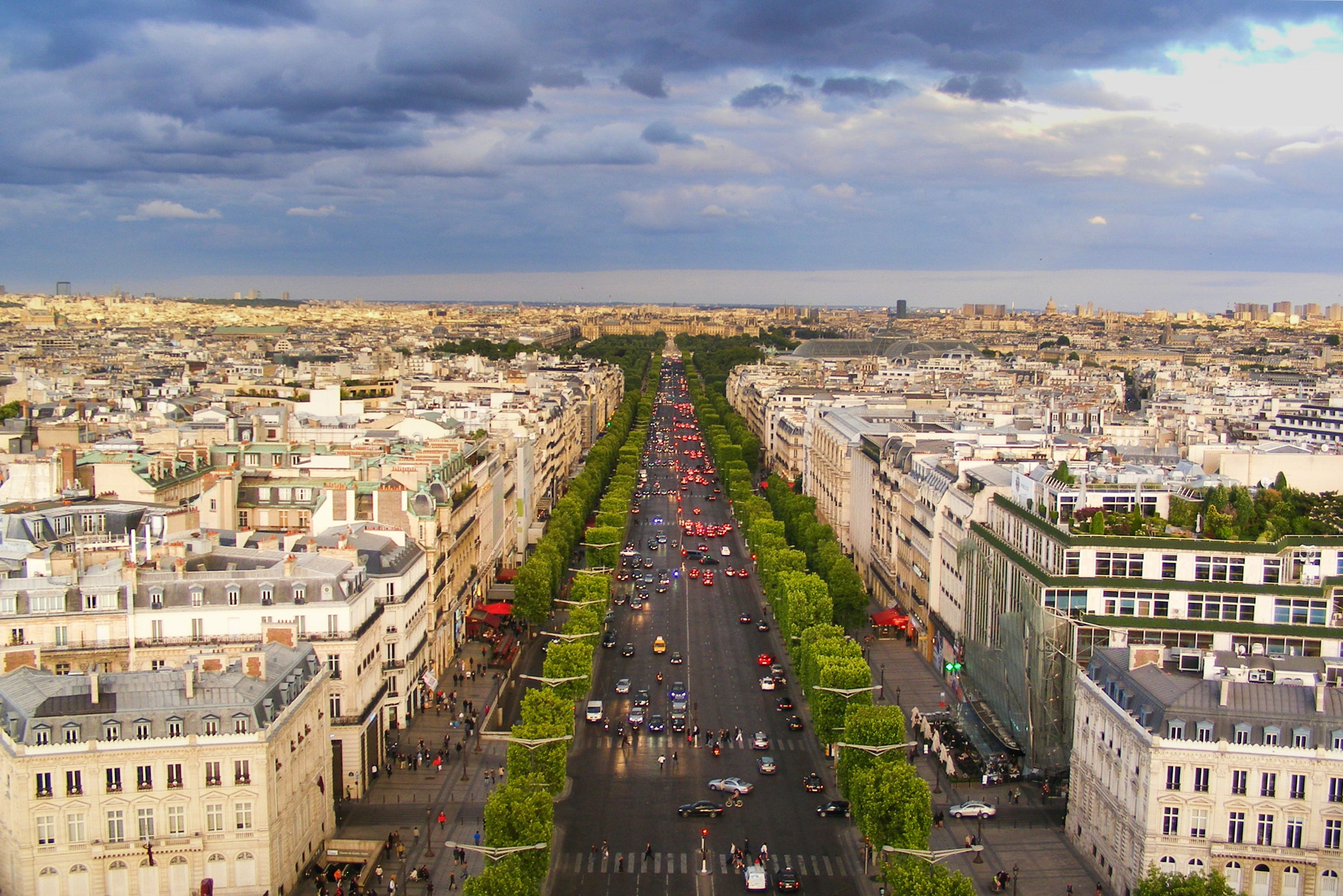 Fujifilm FinePix S5700 S700 sample photo. Champs-elysees from arc de triomphe photography