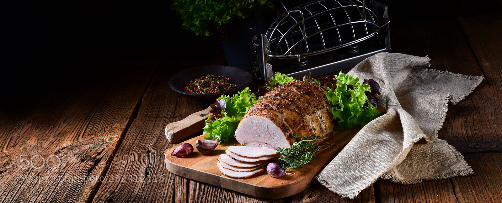 Nikon D810 sample photo. Cooked ham with colorful photography