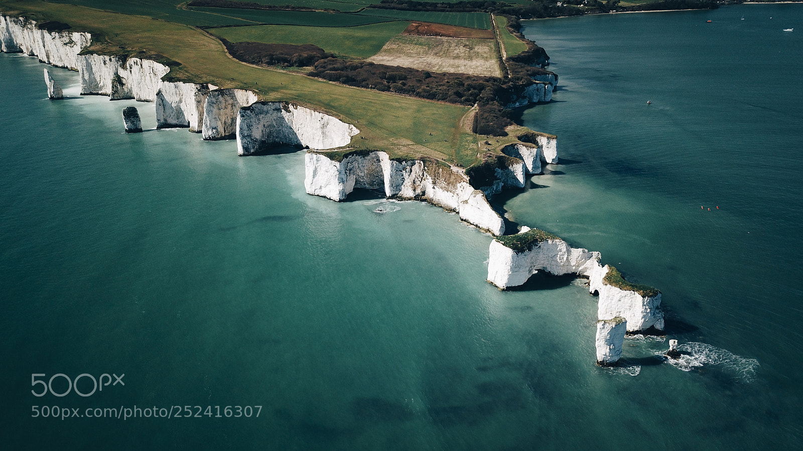 DJI FC220 sample photo. Old harry rocks photography