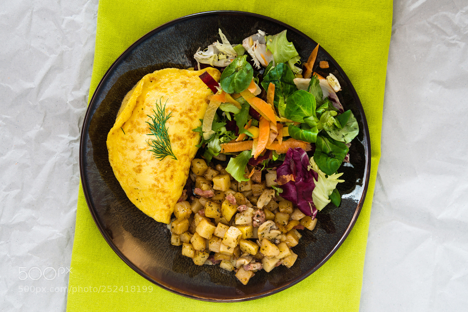 Nikon D800 sample photo. French omelette with potatoes photography
