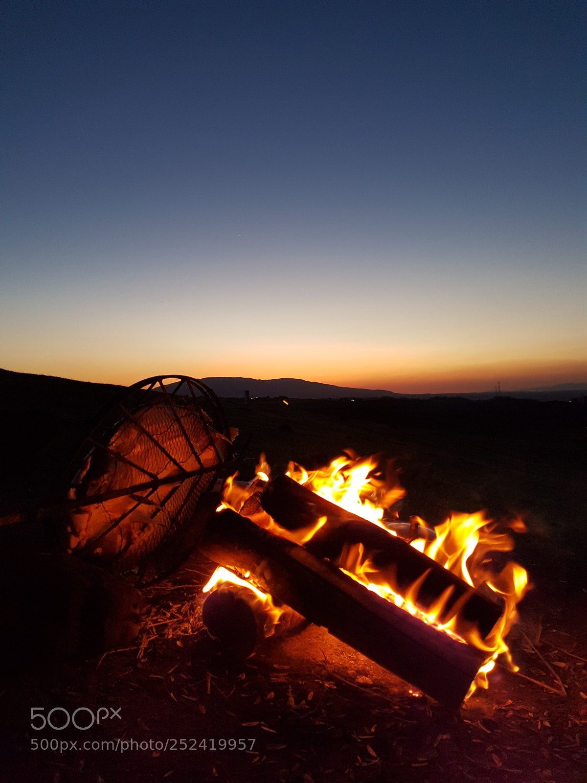 Samsung Galaxy S7 Edge sample photo. Fire and sunset photography