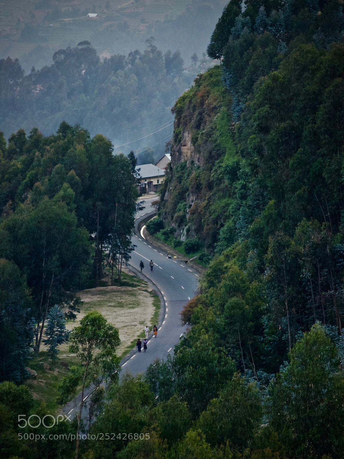 Nikon D60 sample photo. A mountain road cuts photography
