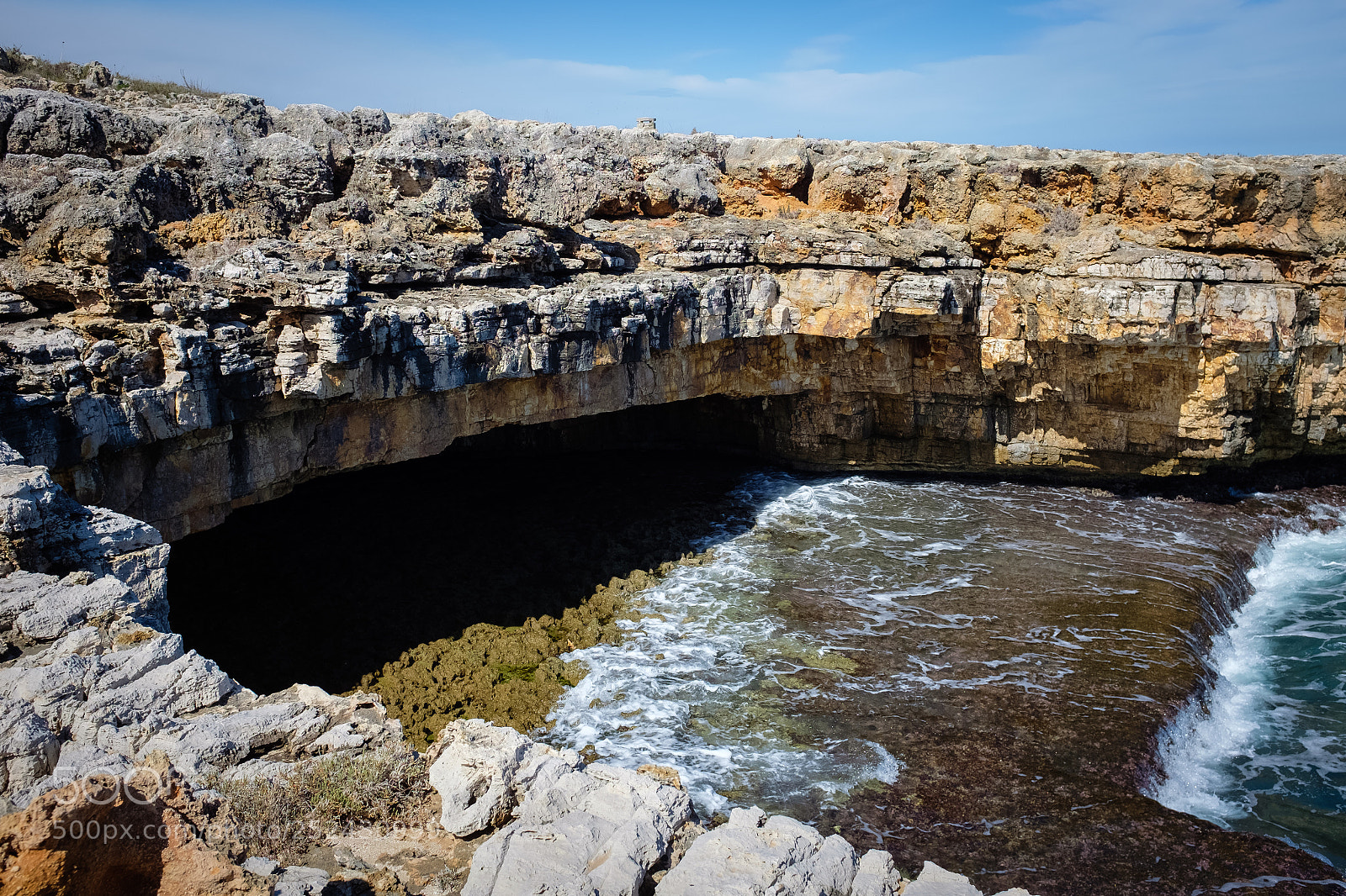 Fujifilm X100S sample photo. Natural marine cave photography