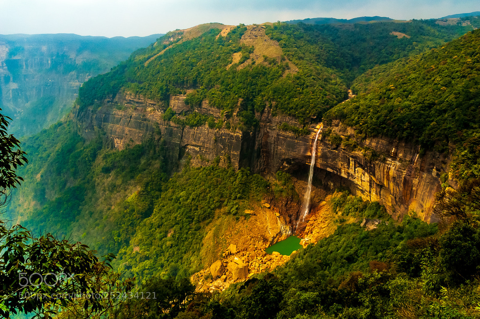 Nikon D70 sample photo. Nohkalikai falls photography