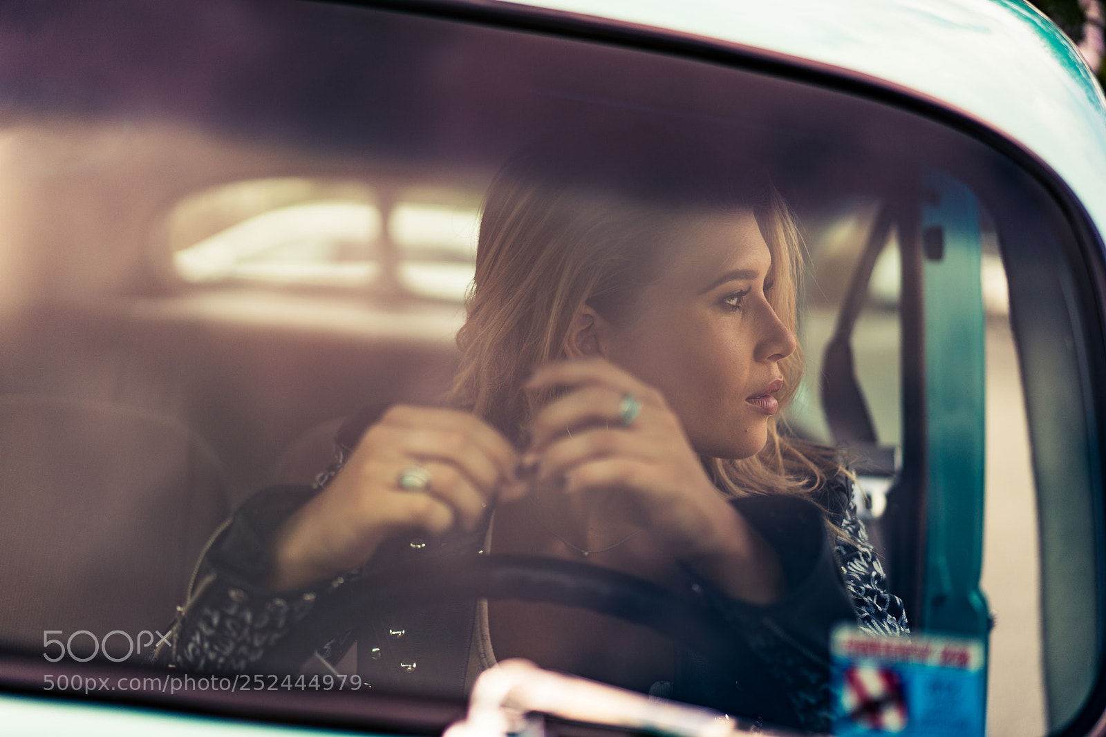 Sony a7R II sample photo. Blonde apparel vintage car photography