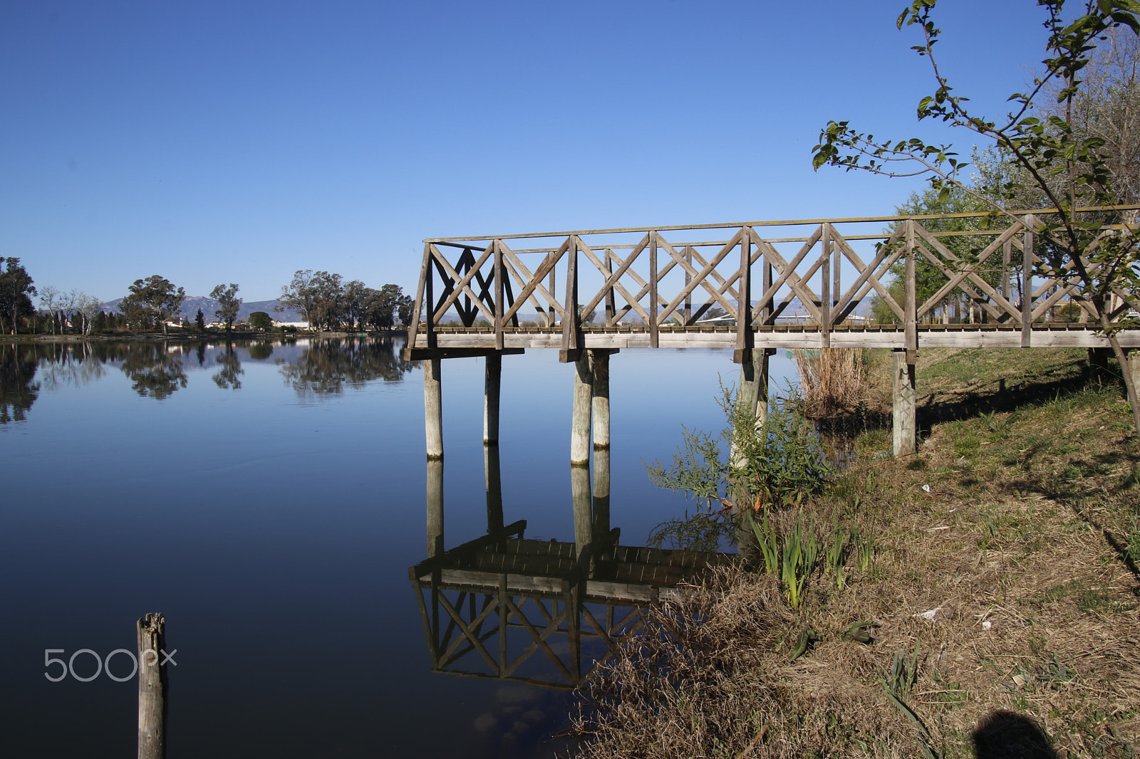 Canon EOS 80D sample photo. River footbridge photography