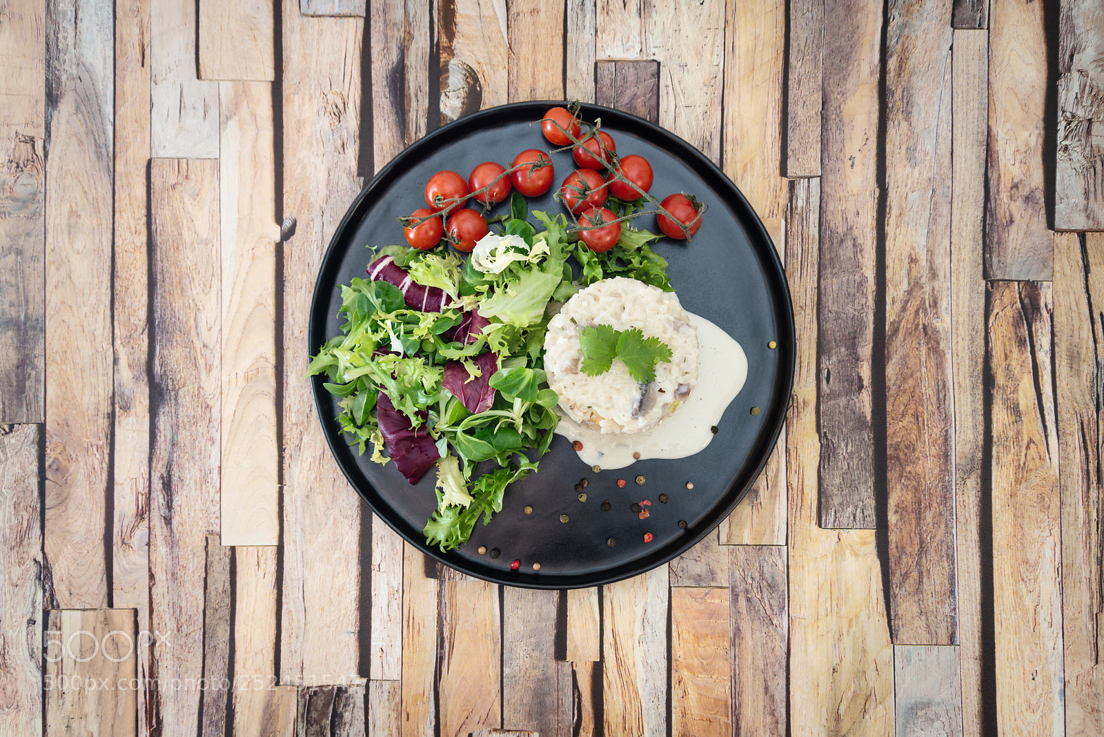 Nikon D800 sample photo. Chicken and mushroom risotto photography