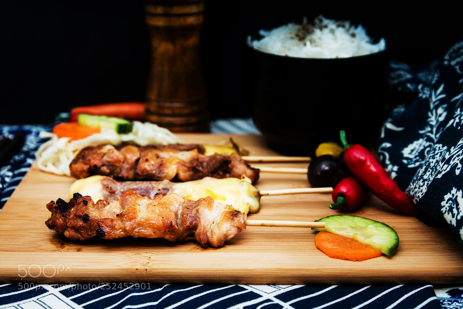 Nikon D800 sample photo. Traditional japanese skewer yakitori photography