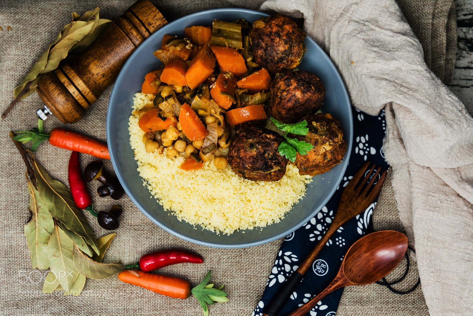 Nikon D800 sample photo. Traditional moroccan dish couscous photography