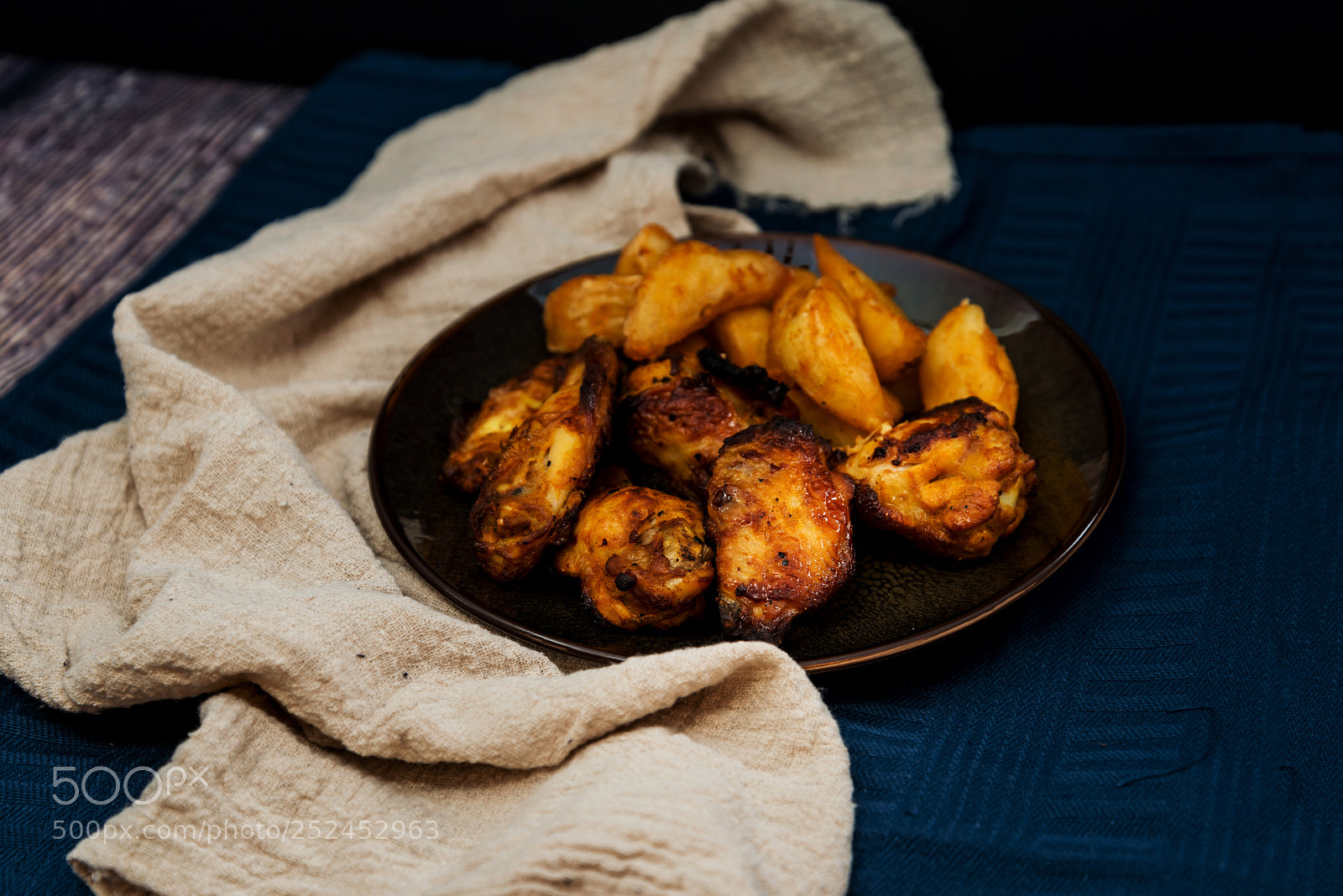 Nikon D800 sample photo. Chicken wings with sauce photography