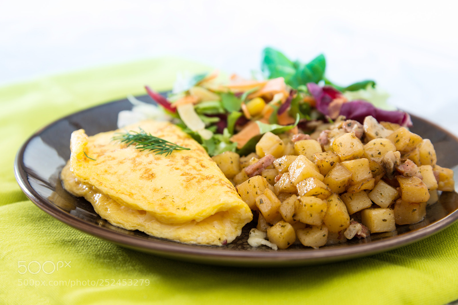 Nikon D800 sample photo. French omelette with potatoes photography