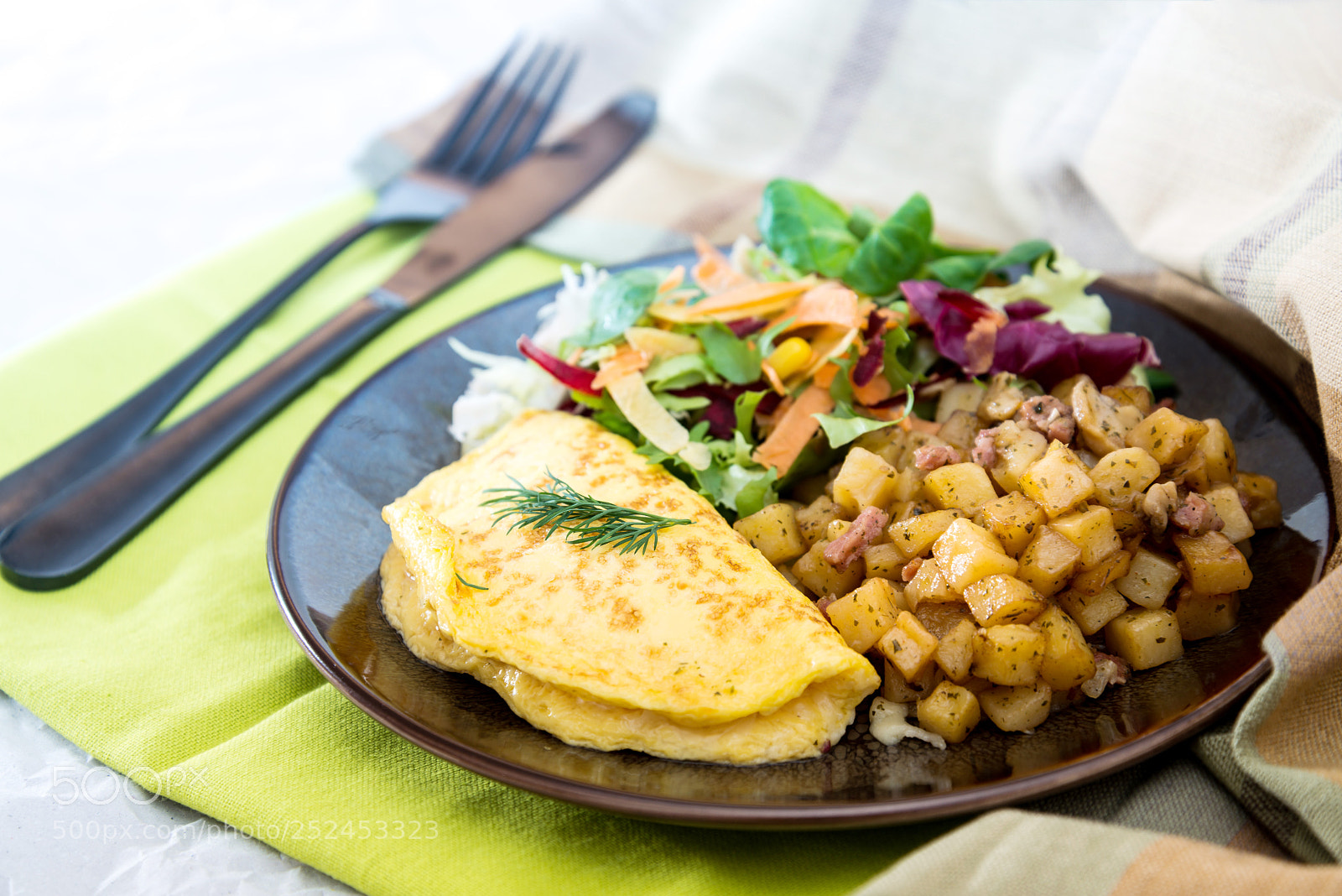 Nikon D800 sample photo. French omelette with potatoes photography