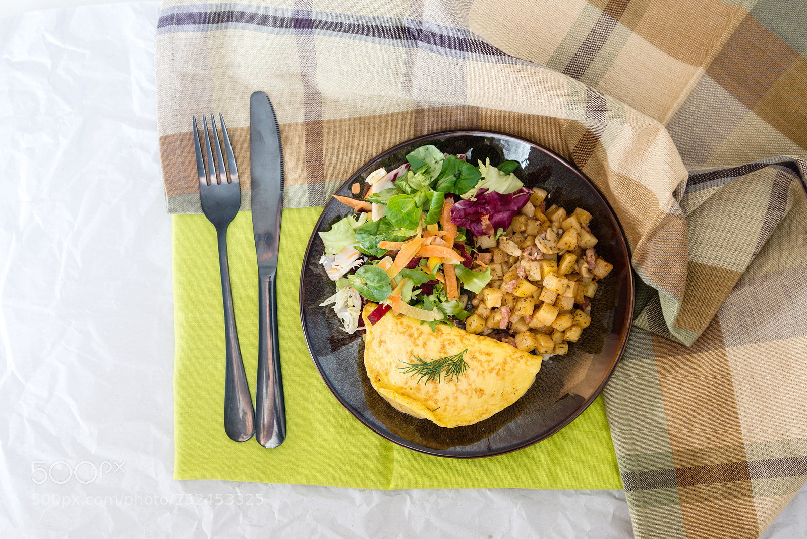 Nikon D800 sample photo. French omelette with potatoes photography