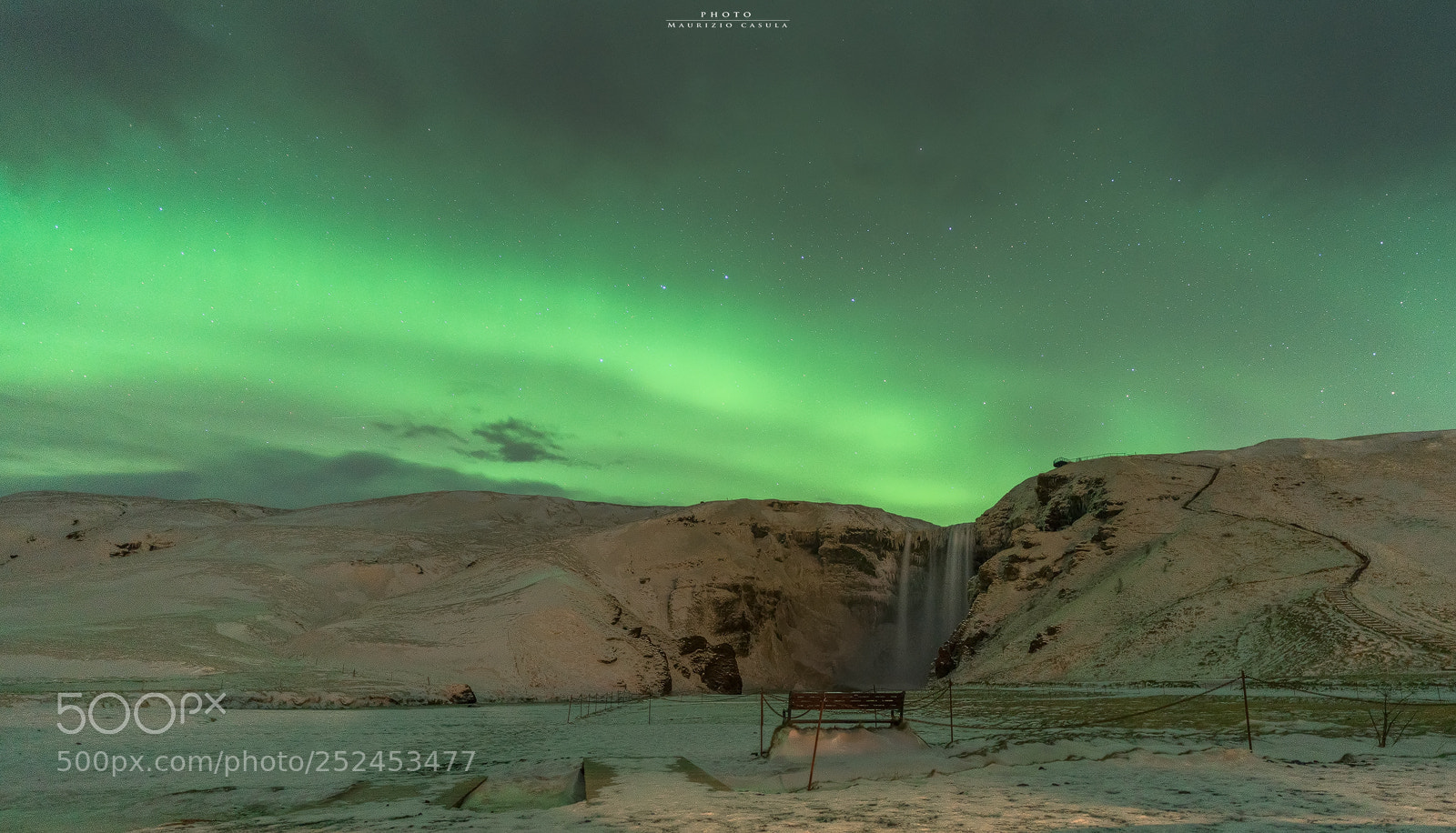 Sony a7R II sample photo. Skogafoss night photography