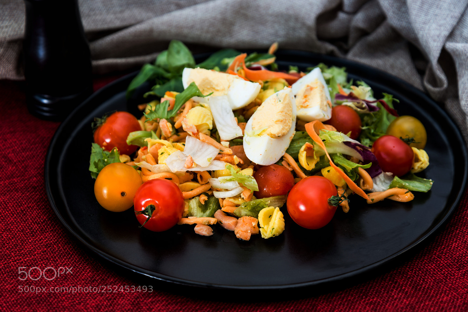 Nikon D800 sample photo. Salad of pasta, egg photography