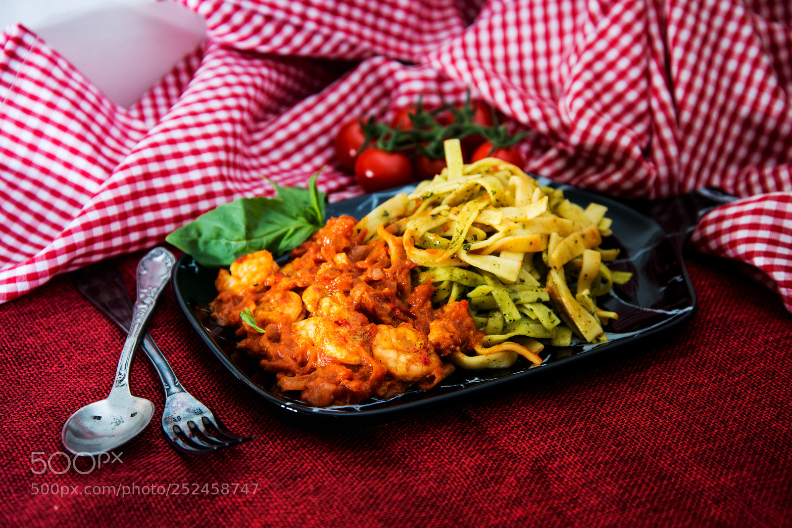 Nikon D800 sample photo. Pasta with shrimp dinner photography