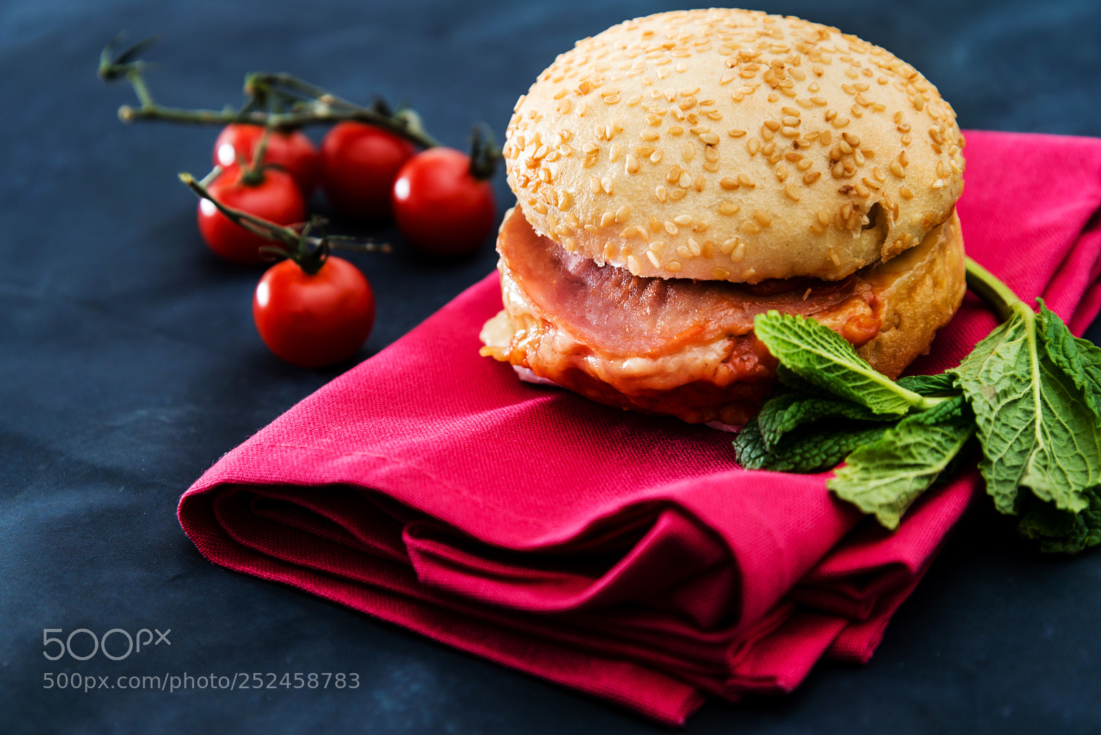 Nikon D800 sample photo. French bacon burger with photography
