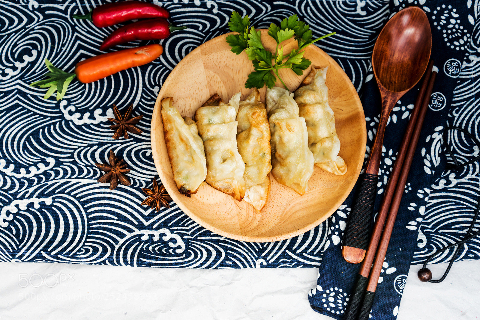 Nikon D800 sample photo. Chinese food fried dumplings photography