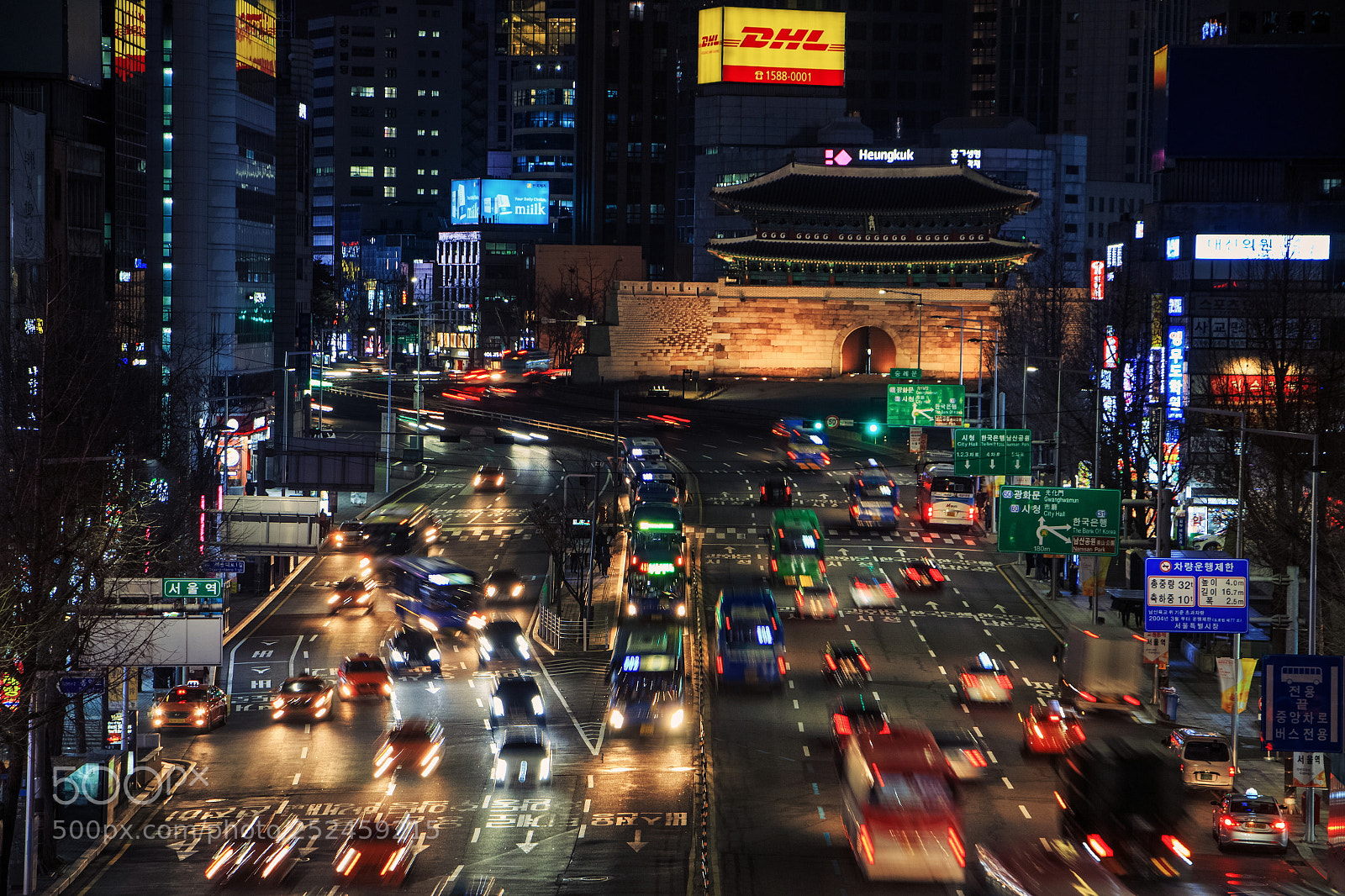 Canon EOS 70D sample photo. 남대문 namdaemun at night photography