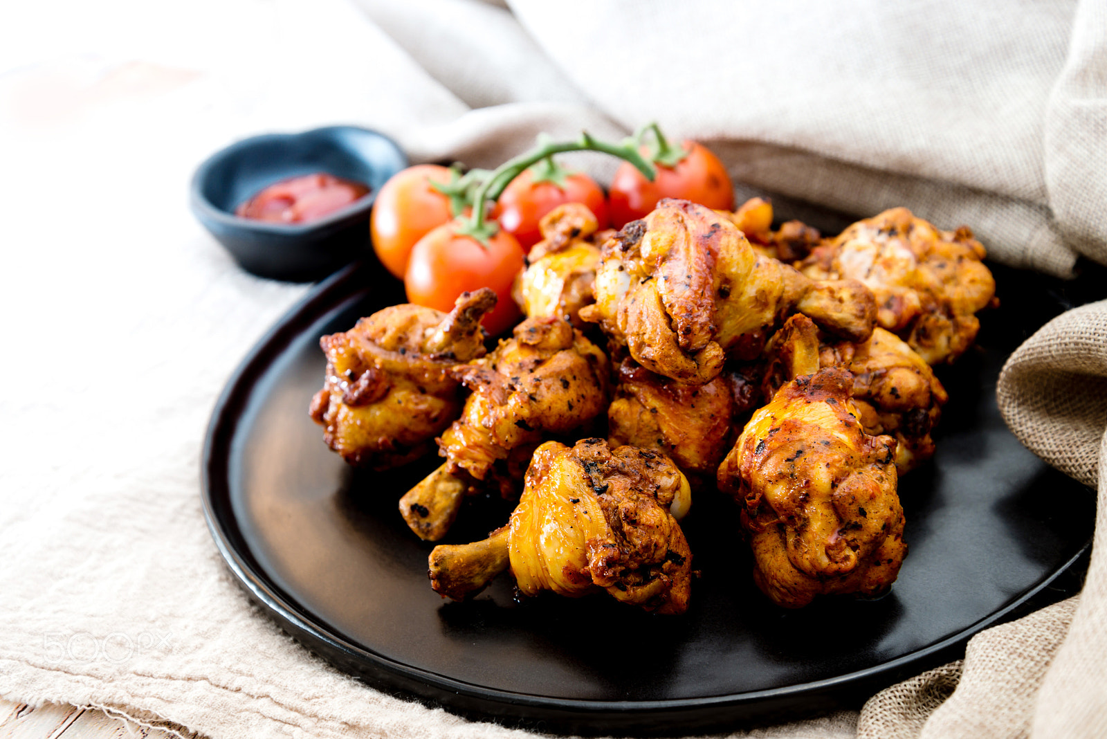 Nikon D800 sample photo. Roasted sleeves chicken barbecue photography