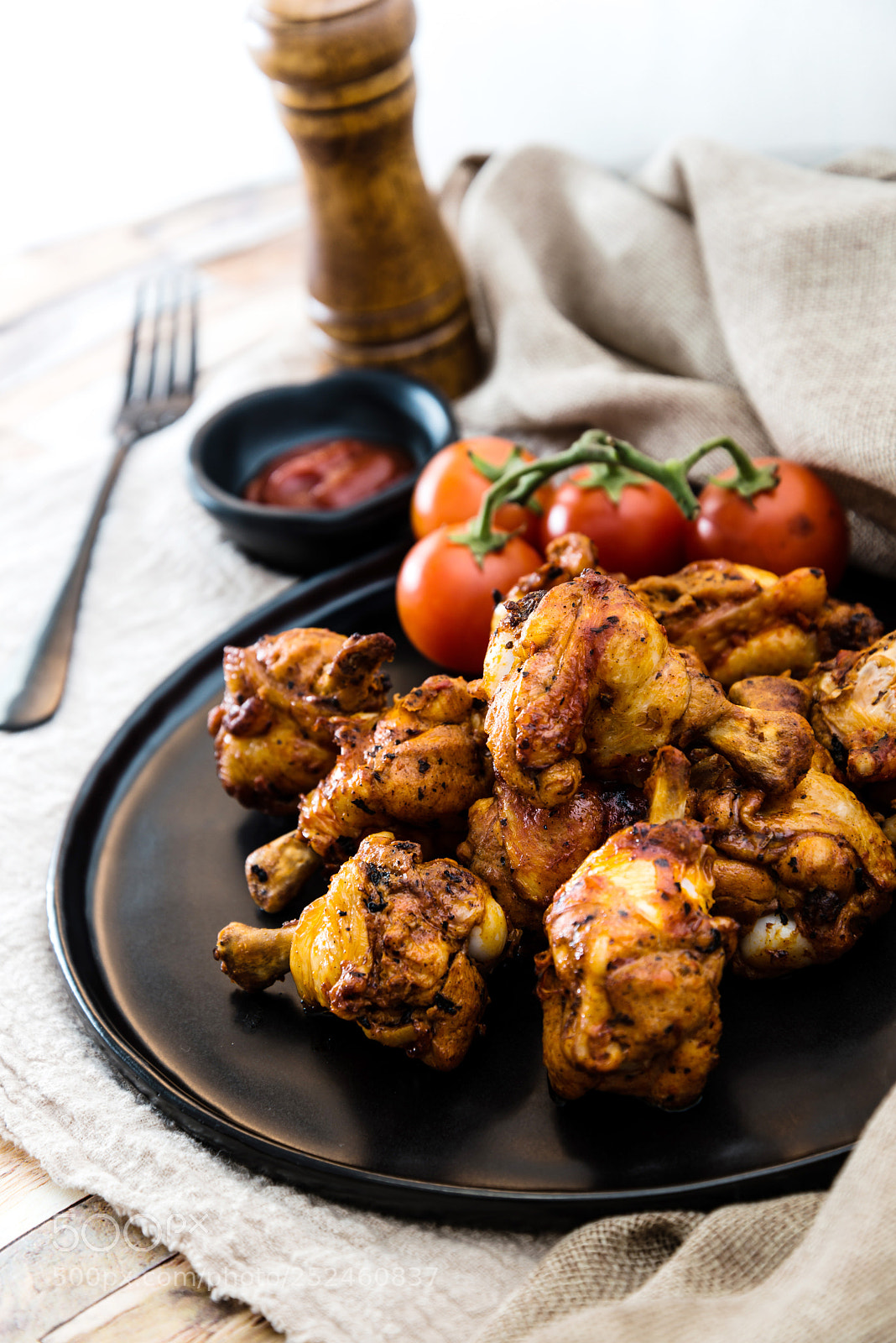 Nikon D800 sample photo. Roasted sleeves chicken barbecue photography