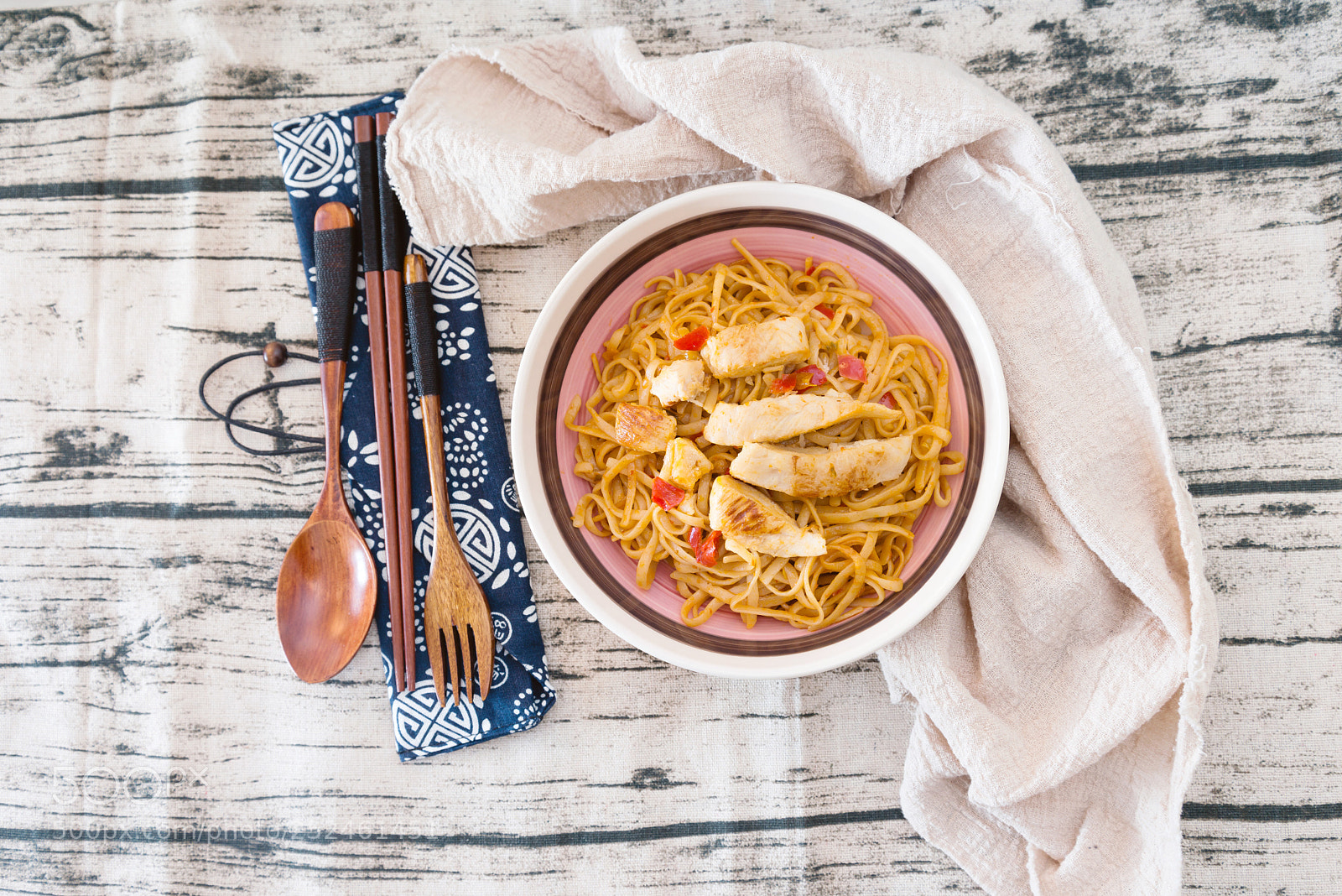 Nikon D800 sample photo. Fried chicken noodle food photography