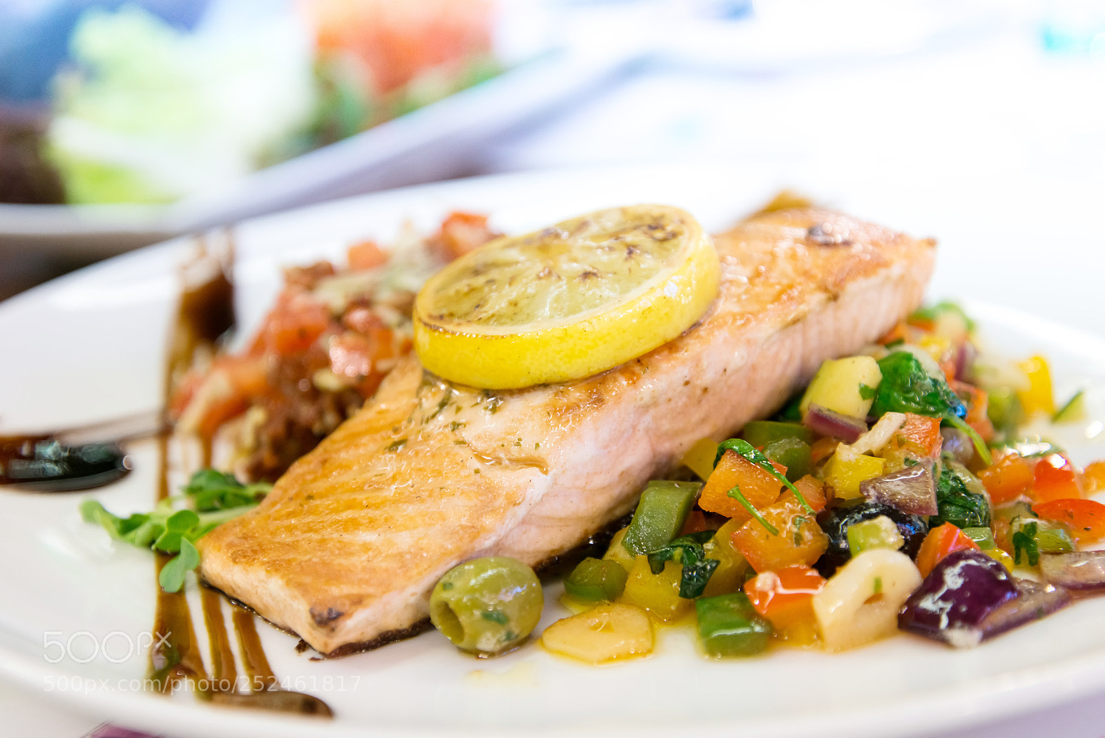 Nikon D800 sample photo. Fresh salmon salad with photography