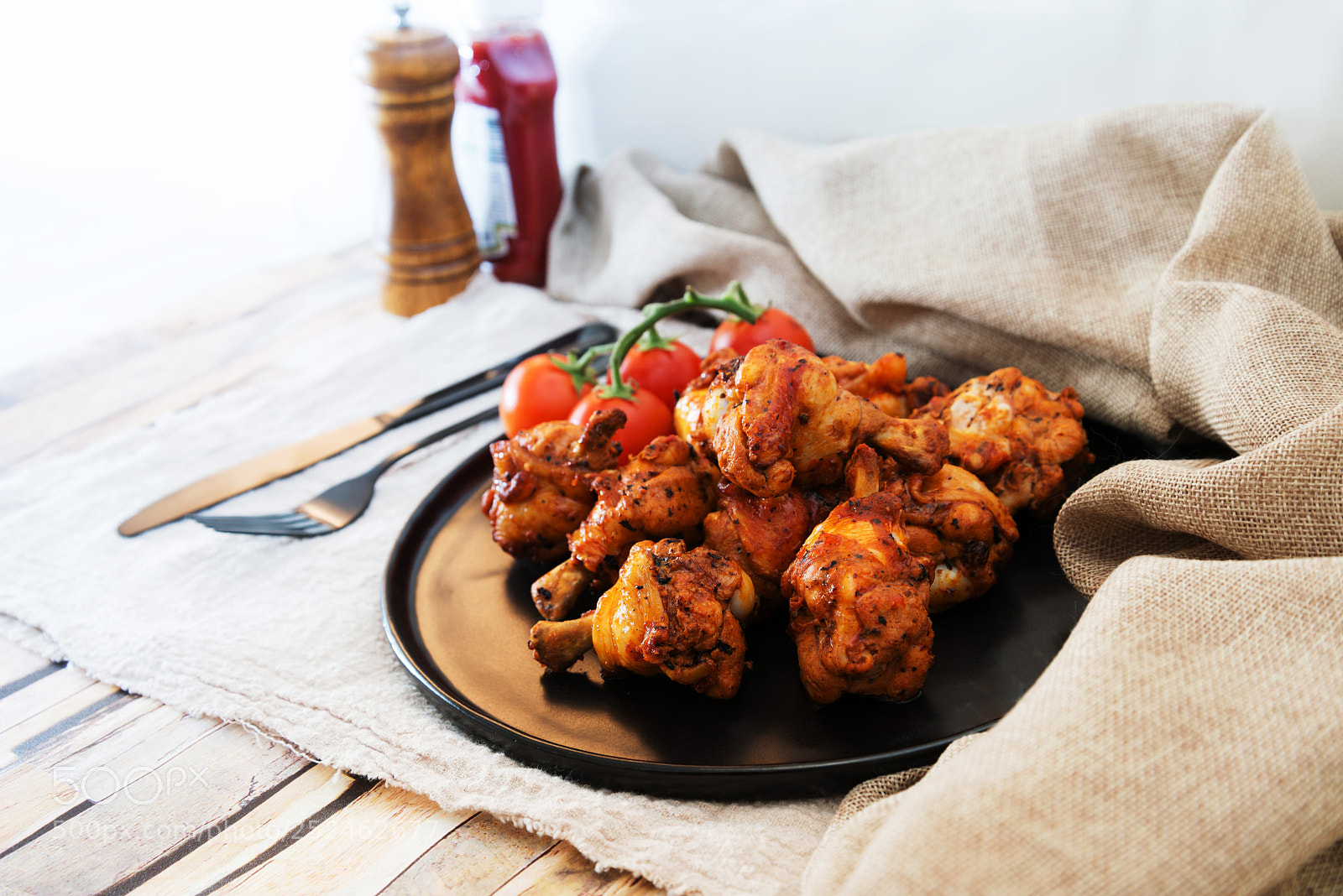 Nikon D800 sample photo. Roasted chicken legs bbq photography