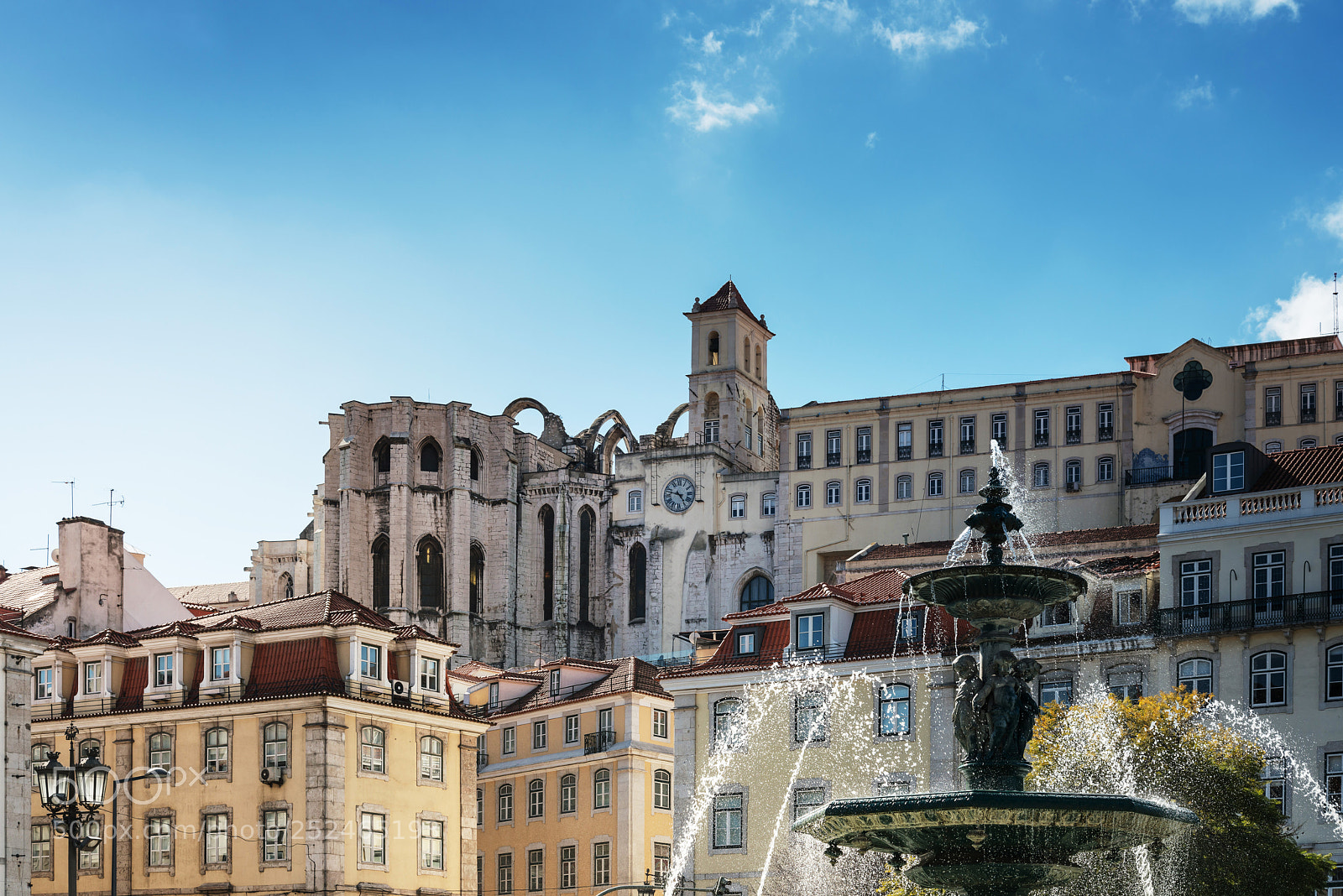 Nikon D800 sample photo. Rossio square in lisbon photography