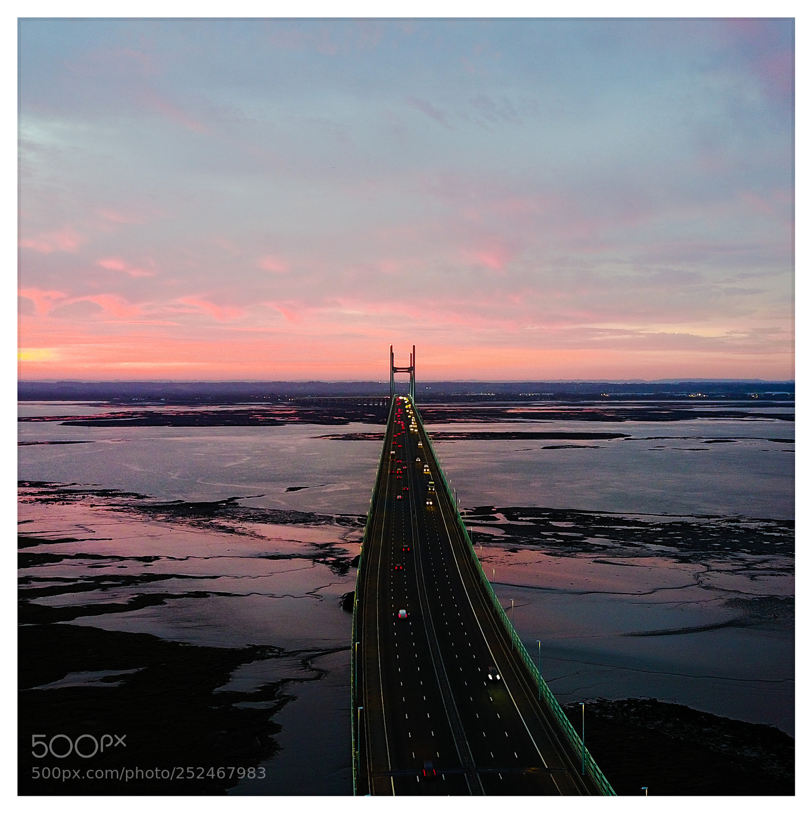 DJI FC220 sample photo. Second severn crossing sunrise photography
