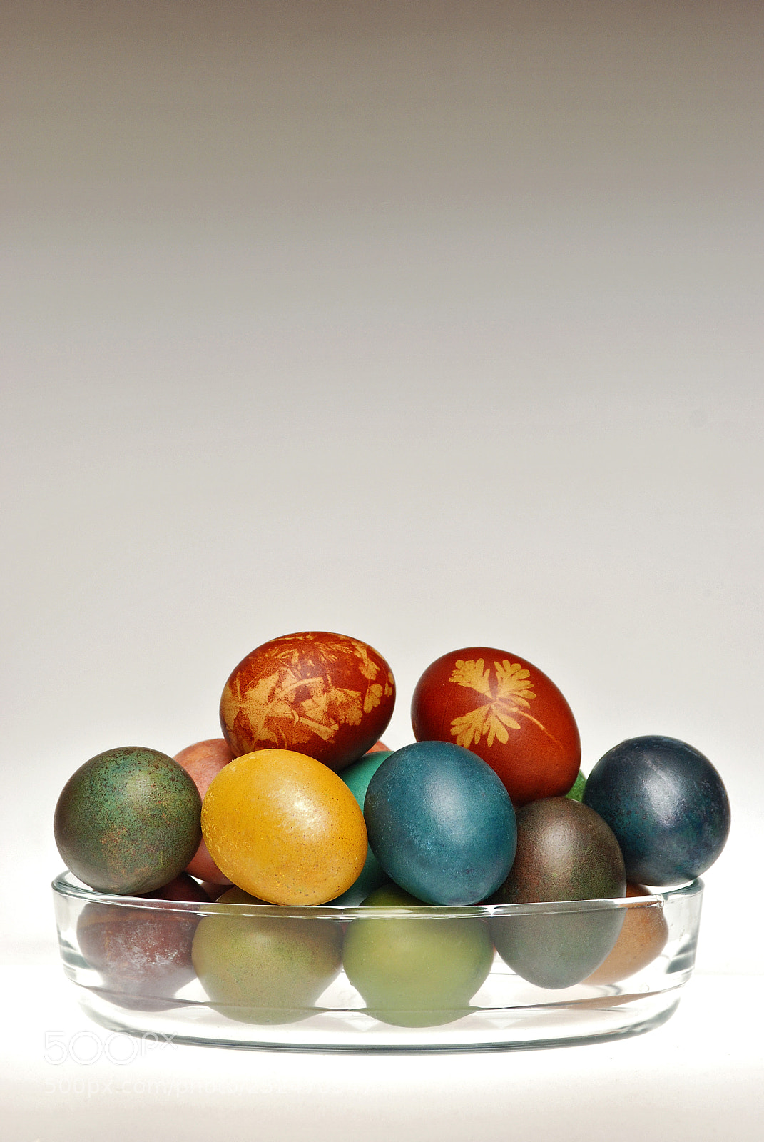 Nikon D80 sample photo. Easter eggs in glass photography