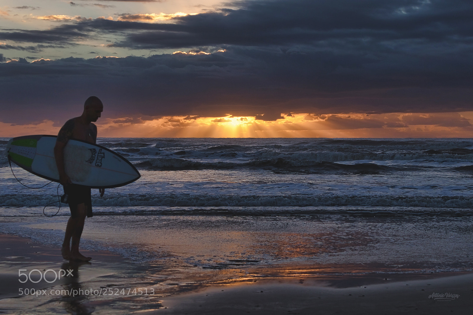 Canon EOS 7D Mark II sample photo. Surfer at sunrise photography