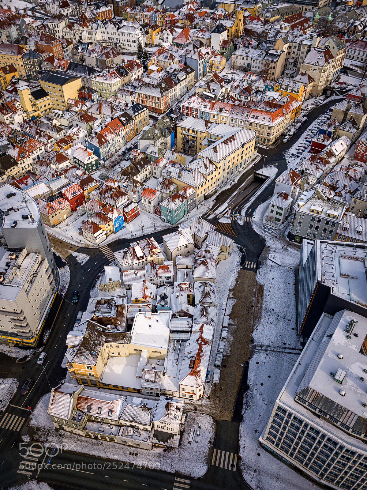 DJI FC220 sample photo. Morning light in bergen photography