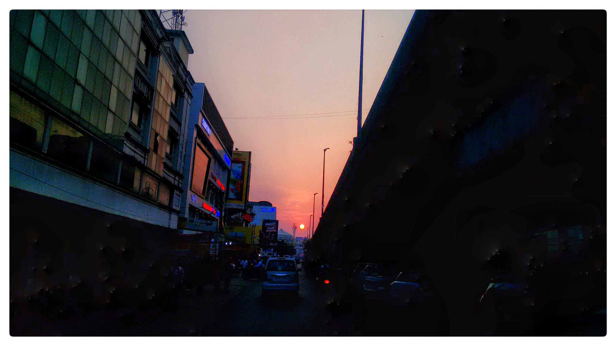 Motorola Moto G (2nd Gen) sample photo. Evening red. photography