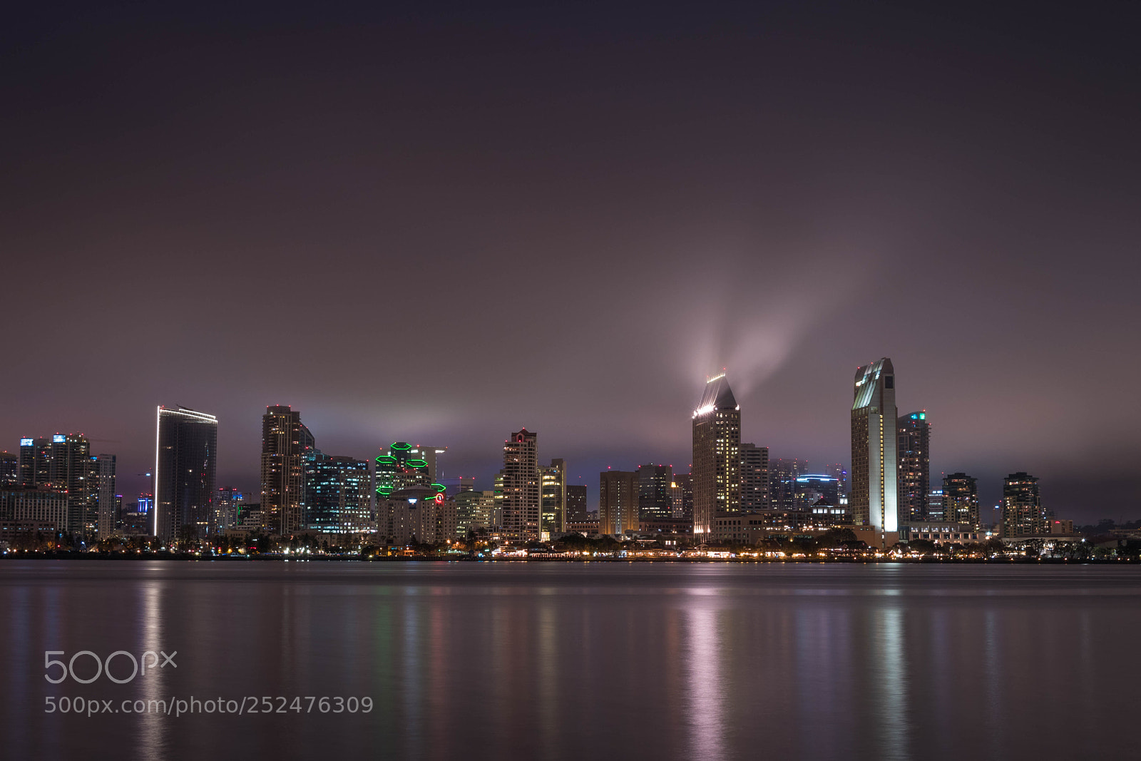 Canon EOS 80D sample photo. San diego foggy skyline photography