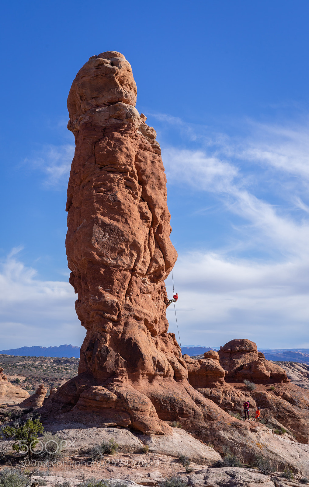 Sony a7 II sample photo. Arches nat park climbing photography